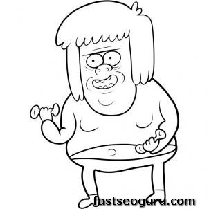 Regular Show Muscle Man coloring pages printable
